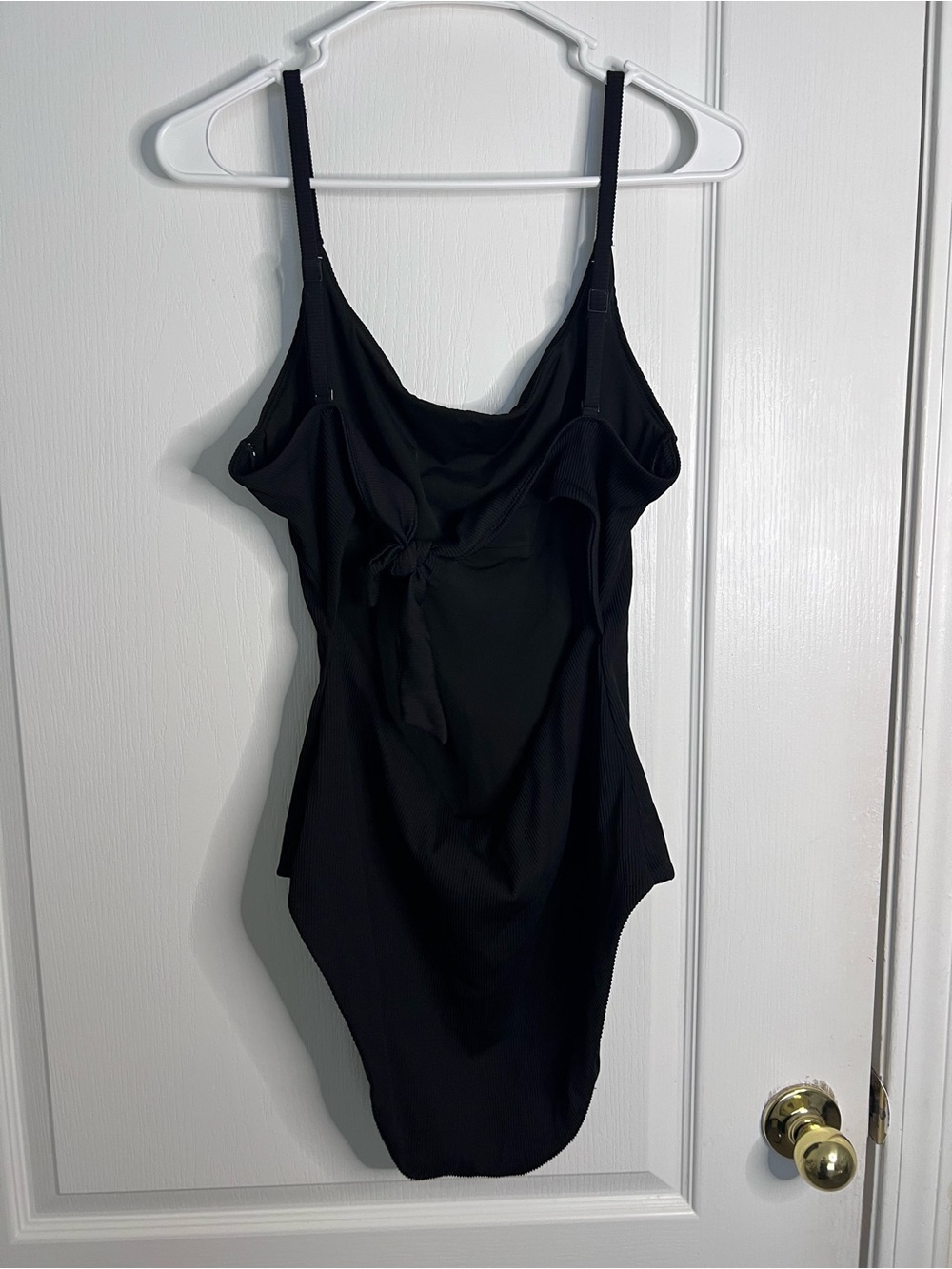 Aerie one piece full coverage Black Ribbed One-Piece Swimsuit size XL - Picture 6 of 12